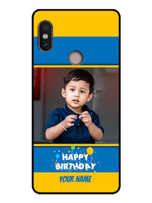 Custom Redmi Note 5 Pro Custom Glass Mobile Case  - Birthday Wishes Design