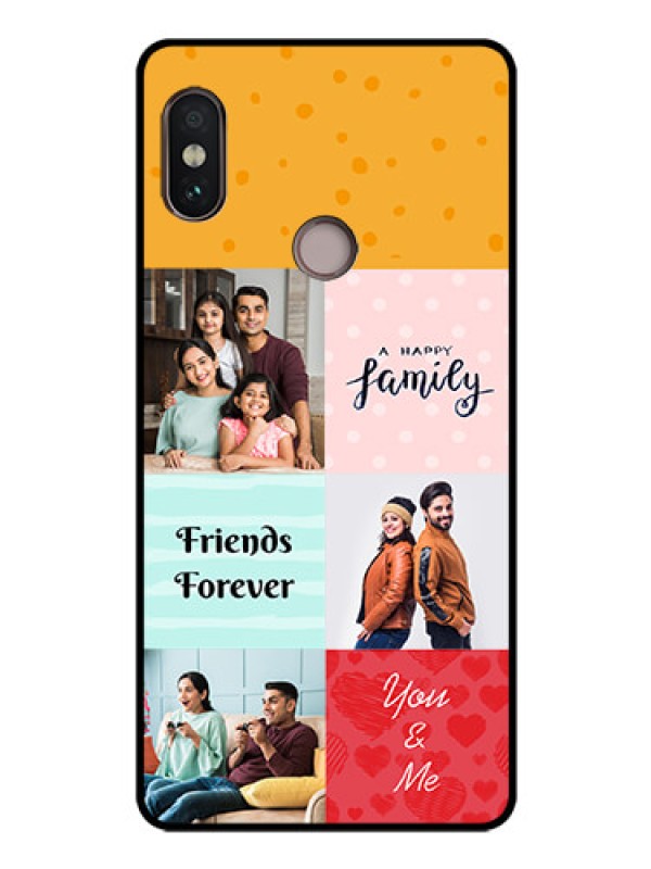 Custom Redmi Note 5 Pro Personalized Glass Phone Case  - Images with Quotes Design