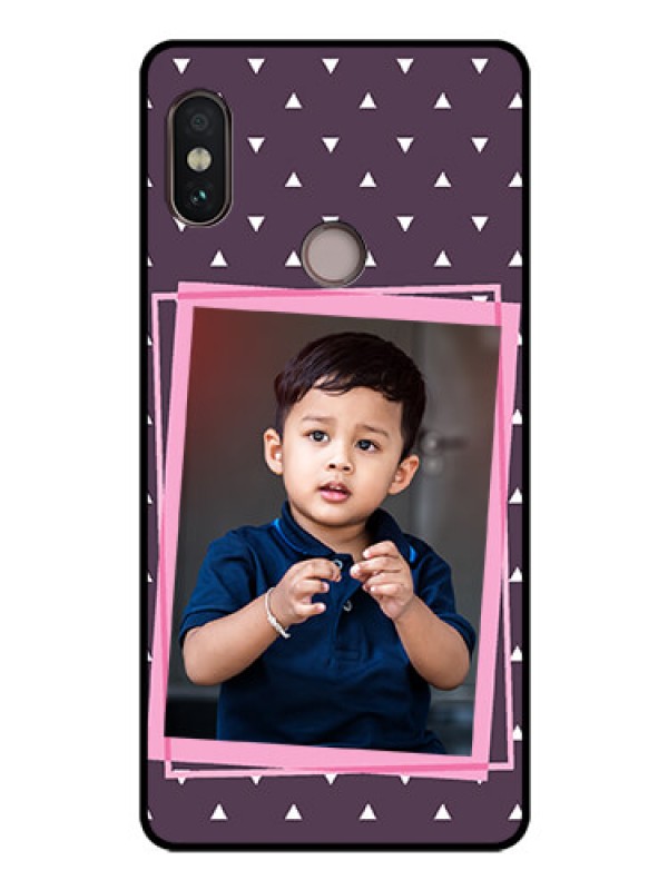 Custom Redmi Note 5 Pro Custom Glass Mobile Case  - Triangle Pattern Dotted Design