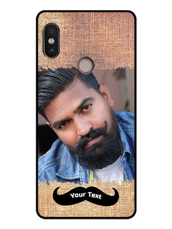 Custom Redmi Note 5 Pro Personalized Glass Phone Case  - with Texture Design