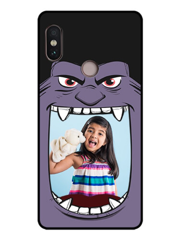 Custom Redmi Note 5 Pro Custom Glass Phone Case  - Angry Monster Design