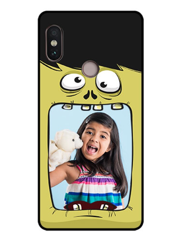 Custom Redmi Note 5 Pro Personalized Glass Phone Case  - Cartoon monster back case Design
