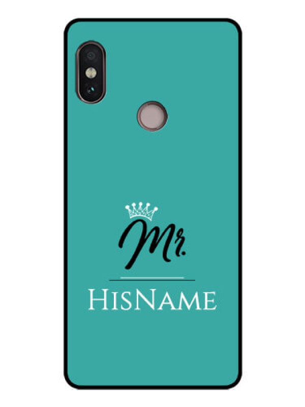Custom Redmi Note 5 Pro Custom Glass Phone Case Mr with Name