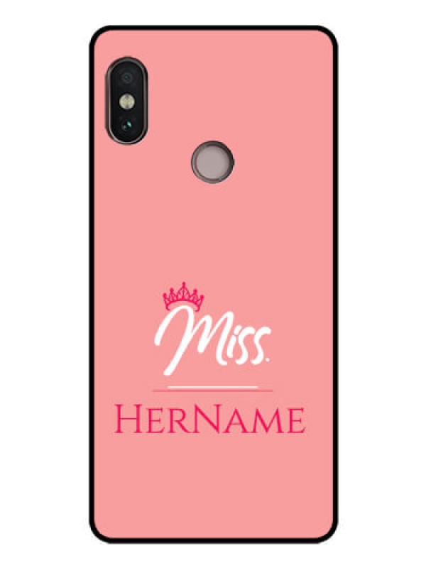 Custom Redmi Note 5 Pro Custom Glass Phone Case Mrs with Name