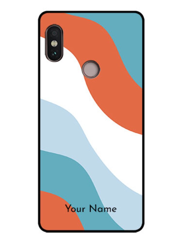 Custom Xiaomi Redmi Note 5 Pro Custom Glass Mobile Case - coloured Waves Design