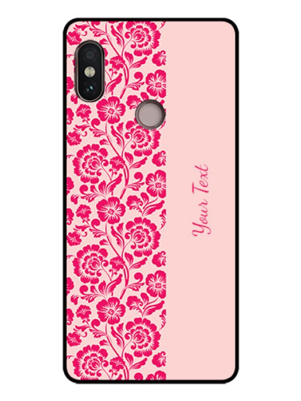 Custom Xiaomi Redmi Note 5 Pro Custom Glass Phone Case - Attractive Floral Pattern Design