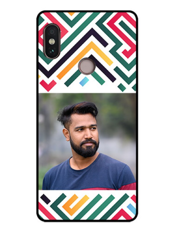 Custom Xiaomi Redmi Note 5 Pro Personalized Glass Phone Case - Colorful Maze Pattern Design