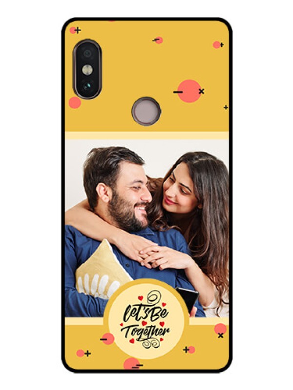 Custom Xiaomi Redmi Note 5 Pro Photo Printing on Glass Case - Lets be Together Design