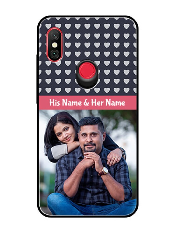 Custom Redmi Note 6 Pro Custom Glass Mobile Case  - Love Symbols Design