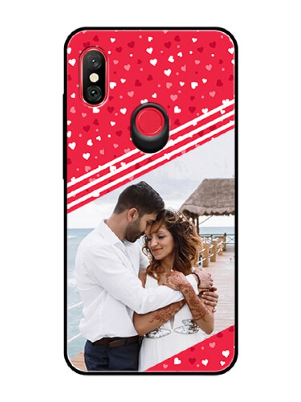 Custom Redmi Note 6 Pro Custom Glass Mobile Case  - Valentines Gift Design