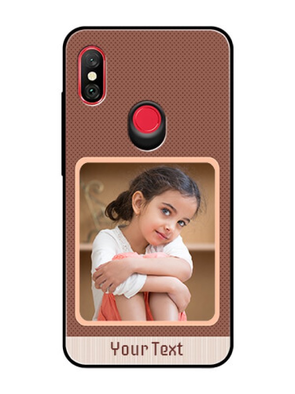 Custom Redmi Note 6 Pro Custom Glass Phone Case  - Simple Pic Upload Design