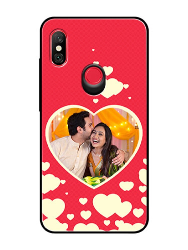 Custom Redmi Note 6 Pro Custom Glass Mobile Case  - Love Symbols Phone Cover Design