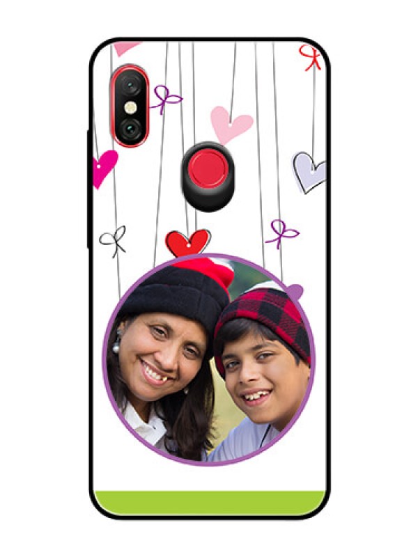 Custom Redmi Note 6 Pro Photo Printing on Glass Case  - Cute Kids Phone Case Design