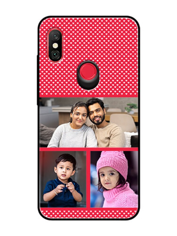 Custom Redmi Note 6 Pro Personalized Glass Phone Case  - Bulk Pic Upload Design