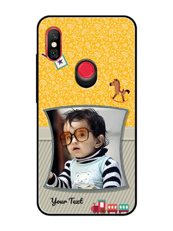 Custom Redmi Note 6 Pro Personalized Glass Phone Case  - Baby Picture Upload Design