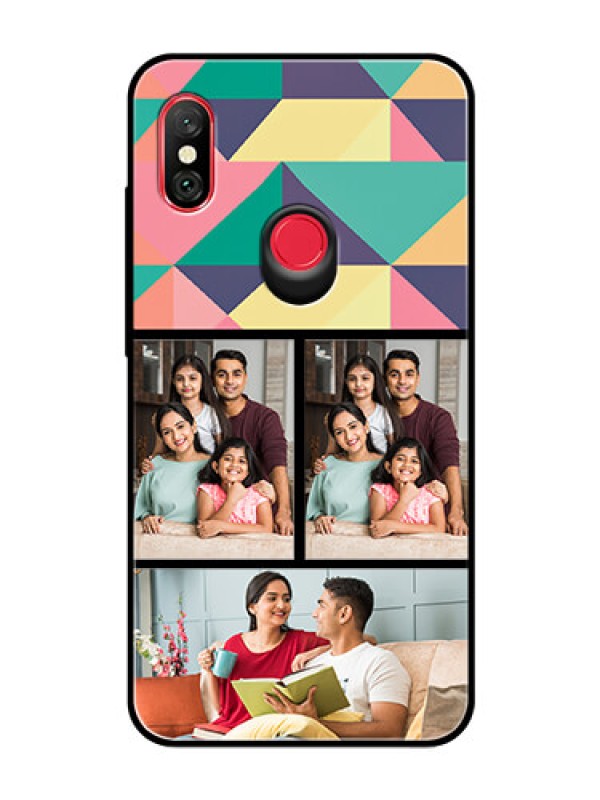 Custom Redmi Note 6 Pro Custom Glass Phone Case  - Bulk Pic Upload Design