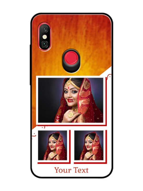 Custom Redmi Note 6 Pro Custom Glass Phone Case  - Wedding Memories Design  