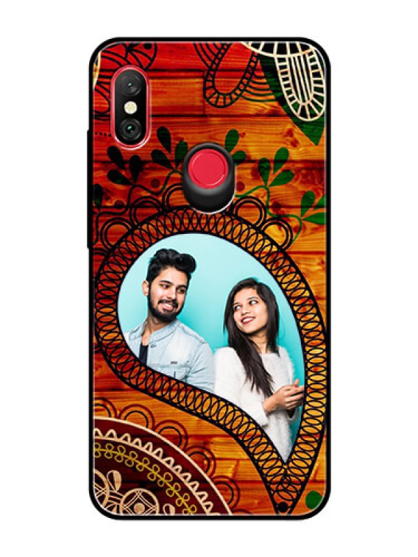 Custom Redmi Note 6 Pro Personalized Glass Phone Case  - Abstract Colorful Design
