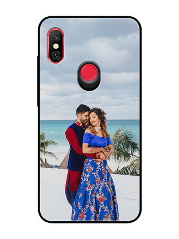 Custom Redmi Note 6 Pro Photo Printing on Glass Case  - Upload Full Picture Design