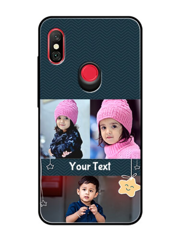 Custom Redmi Note 6 Pro Custom Glass Mobile Case  - Hanging Stars Design