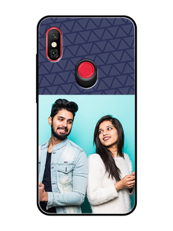 Custom Redmi Note 6 Pro Photo Printing on Glass Case  - with Best Friends Design  