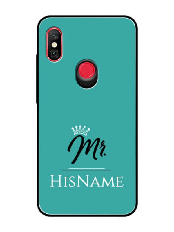 Custom Redmi Note 6 Pro Custom Glass Phone Case Mr with Name