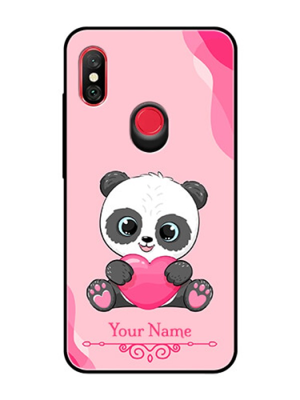 Custom Xiaomi Redmi Note 6 Pro Custom Glass Mobile Case - Cute Panda Design