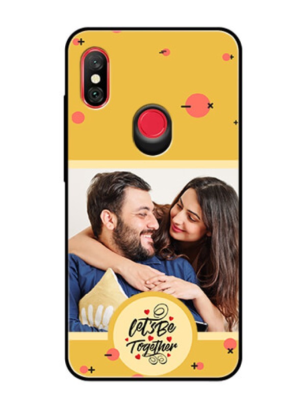 Custom Xiaomi Redmi Note 6 Pro Photo Printing on Glass Case - Lets be Together Design