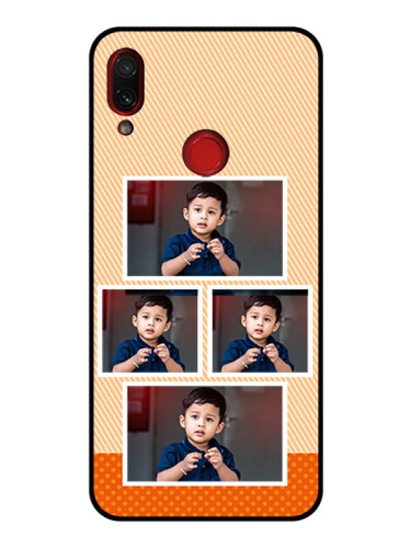 Custom Redmi Note 7 Pro Photo Printing on Glass Case  - Bulk Photos Upload Design