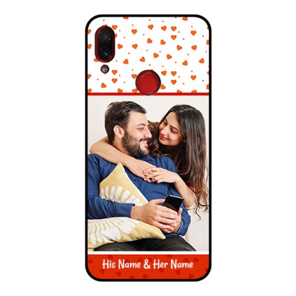 Redmi Note 7 Pro Custom Glass Phone Case - Orange Love Symbol Design Redmi Note 7 Pro Custom Glass Phone Case - Orange Love Symbol Design