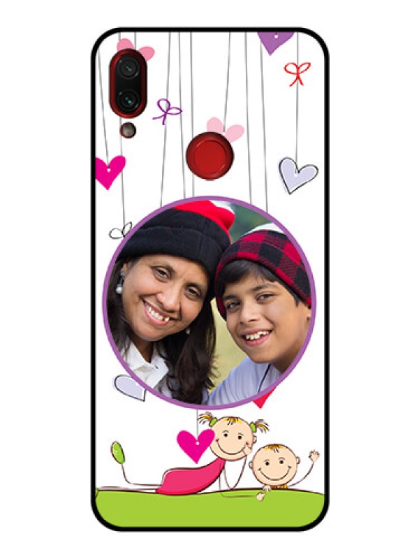 Custom Redmi Note 7 Pro Photo Printing on Glass Case  - Cute Kids Phone Case Design