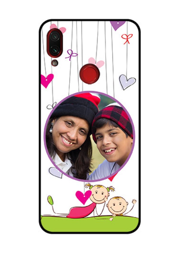 Redmi Note 7 Pro Photo Printing on Glass Case  - Cute Kids Phone Case Design