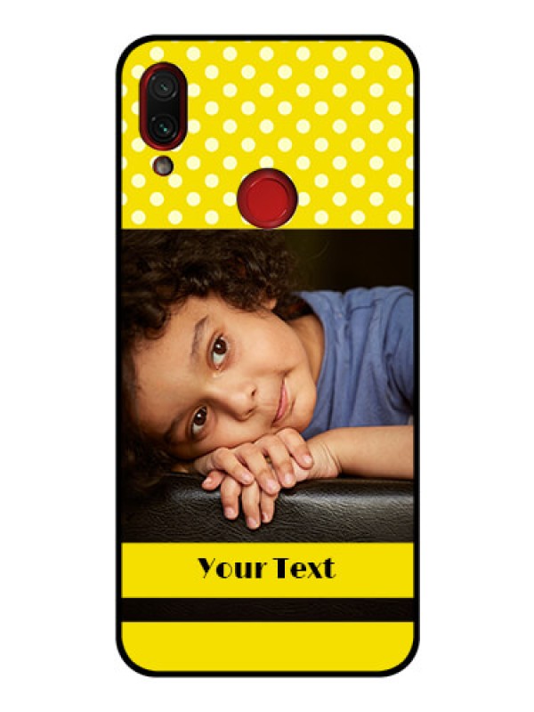 Custom Redmi Note 7 Pro Custom Glass Phone Case  - Bright Yellow Case Design