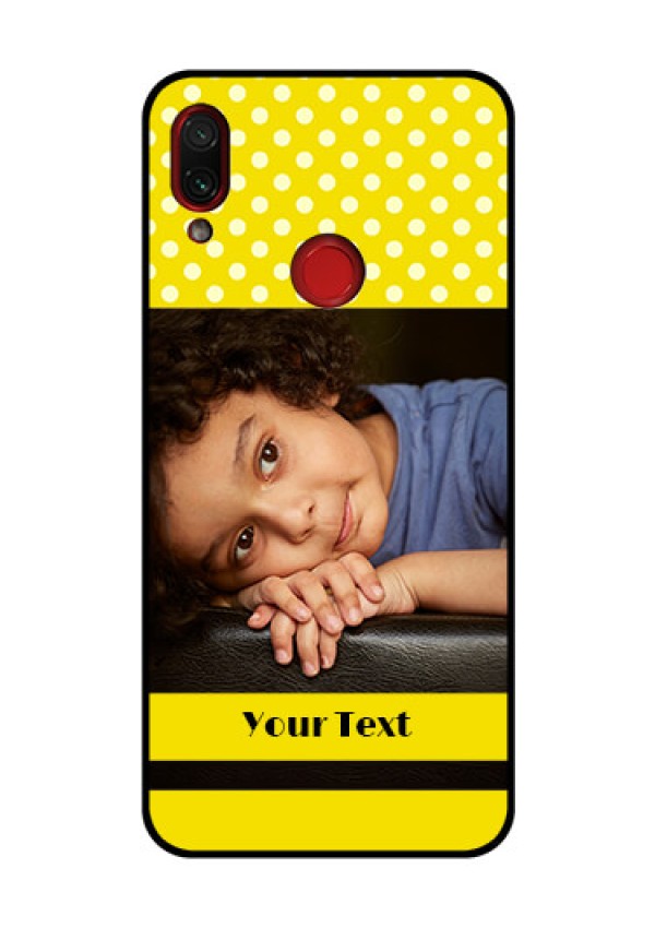 Redmi Note 7 Pro Custom Glass Phone Case  - Bright Yellow Case Design