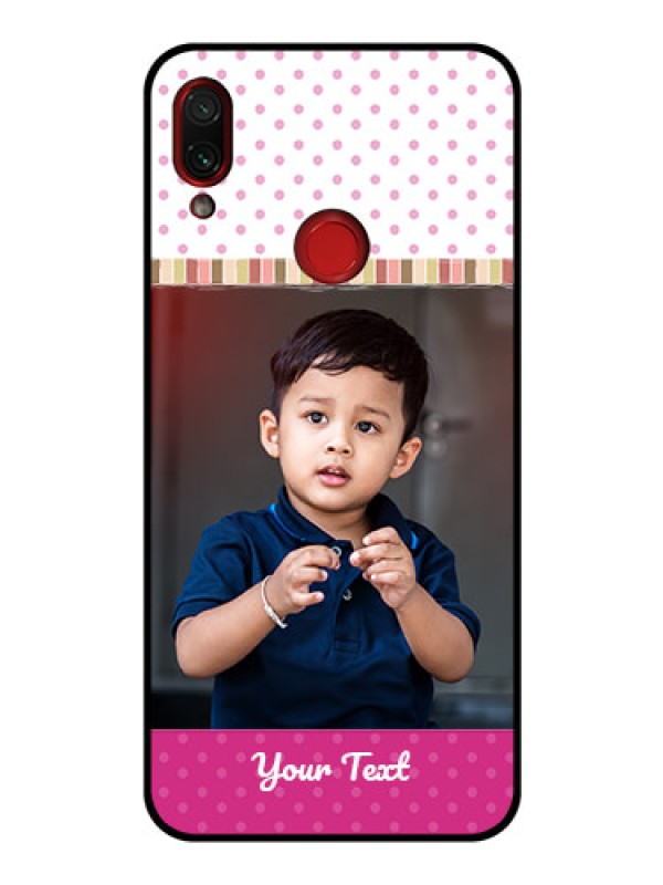 Custom Redmi Note 7 Pro Photo Printing on Glass Case  - Cute Girls Cover Design