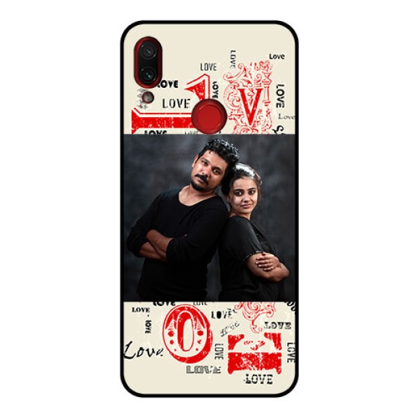 Redmi Note 7 Pro Photo Printing on Glass Case - Trendy Love Design Case Redmi Note 7 Pro Photo Printing on Glass Case - Trendy Love Design Case