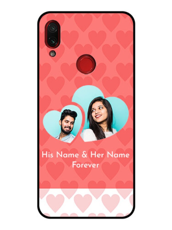 Custom Redmi Note 7 Pro Personalized Glass Phone Case  - Couple Pic Upload Design
