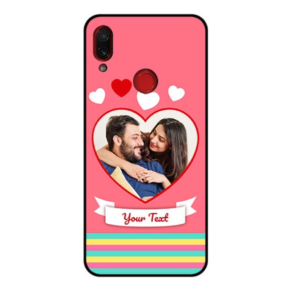 Redmi Note 7 Pro Photo Printing on Glass Case - Love Doodle Design Redmi Note 7 Pro Photo Printing on Glass Case - Love Doodle Design