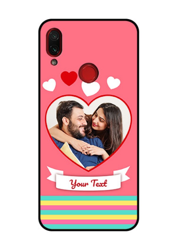 Redmi Note 7 Pro Photo Printing on Glass Case  - Love Doodle Design
