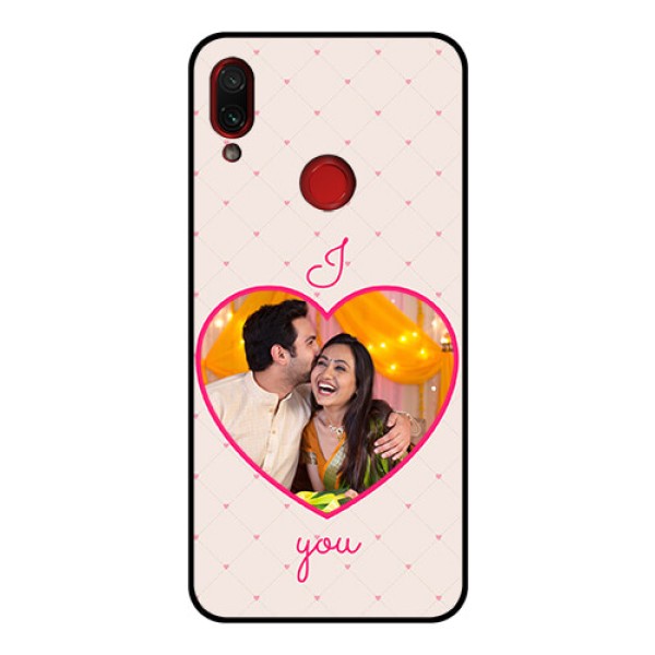 Redmi Note 7 Pro Custom Glass Mobile Case  - Heart Shape Design