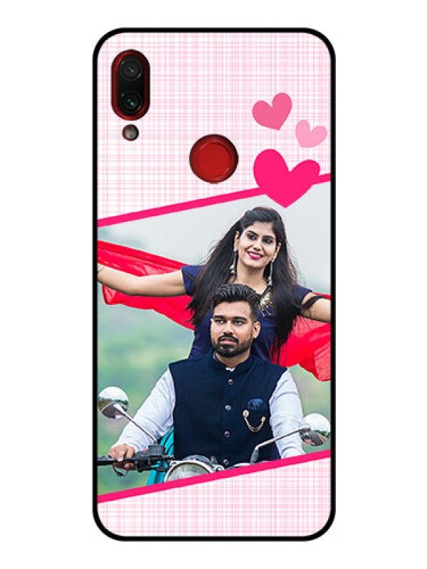 Custom Redmi Note 7 Pro Custom Glass Phone Case  - Love Shape Heart Design
