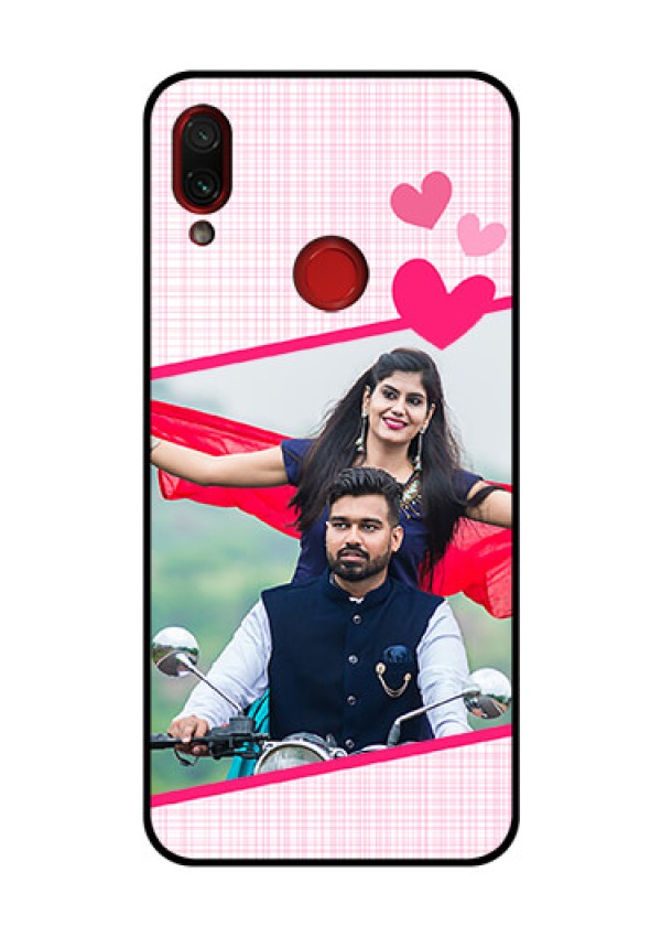 Redmi Note 7 Pro Custom Glass Phone Case  - Love Shape Heart Design