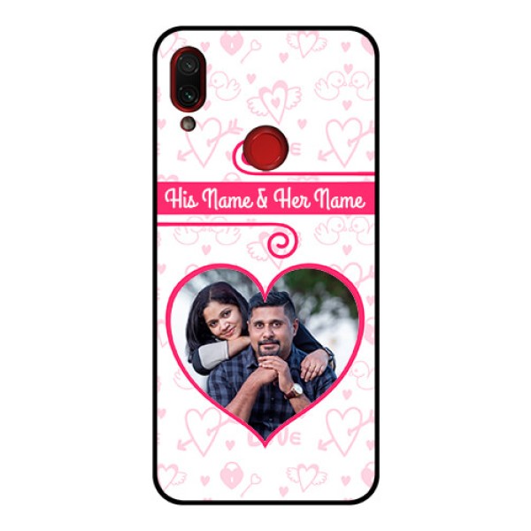 Redmi Note 7 Pro Personalized Glass Phone Case - Heart Shape Love Design Redmi Note 7 Pro Personalized Glass Phone Case - Heart Shape Love Design