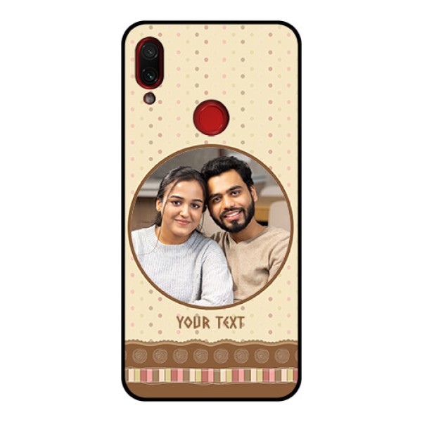 Redmi Note 7 Pro Custom Glass Mobile Case - Brown Dotted Mobile Case Design Redmi Note 7 Pro Custom Glass Mobile Case - Brown Dotted Mobile Case Design