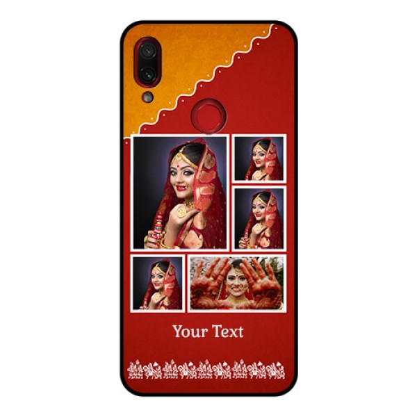 Redmi Note 7 Pro Personalized Glass Phone Case - Wedding Pic Upload Design Redmi Note 7 Pro Personalized Glass Phone Case - Wedding Pic Upload Design