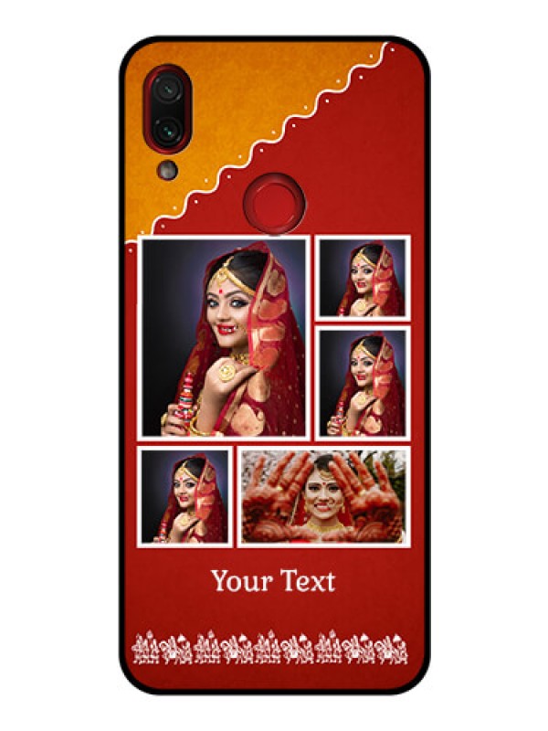 Custom Redmi Note 7 Pro Personalized Glass Phone Case  - Wedding Pic Upload Design