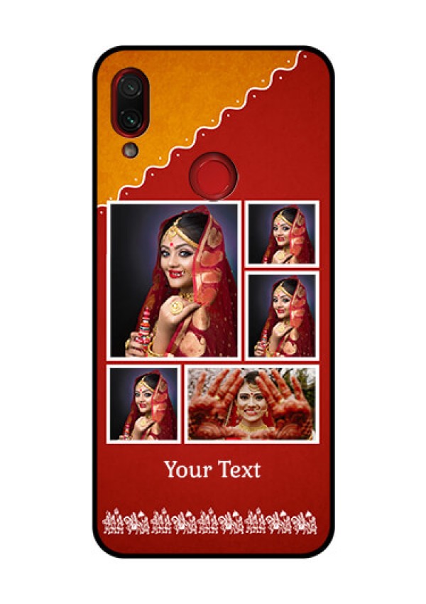 Redmi Note 7 Pro Personalized Glass Phone Case  - Wedding Pic Upload Design