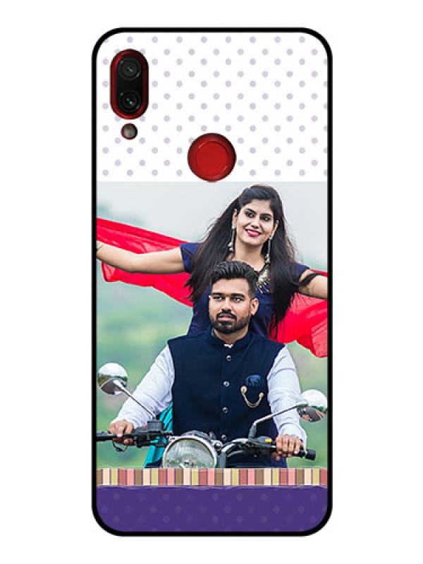 Custom Redmi Note 7 Pro Photo Printing on Glass Case  - Cute Family Design