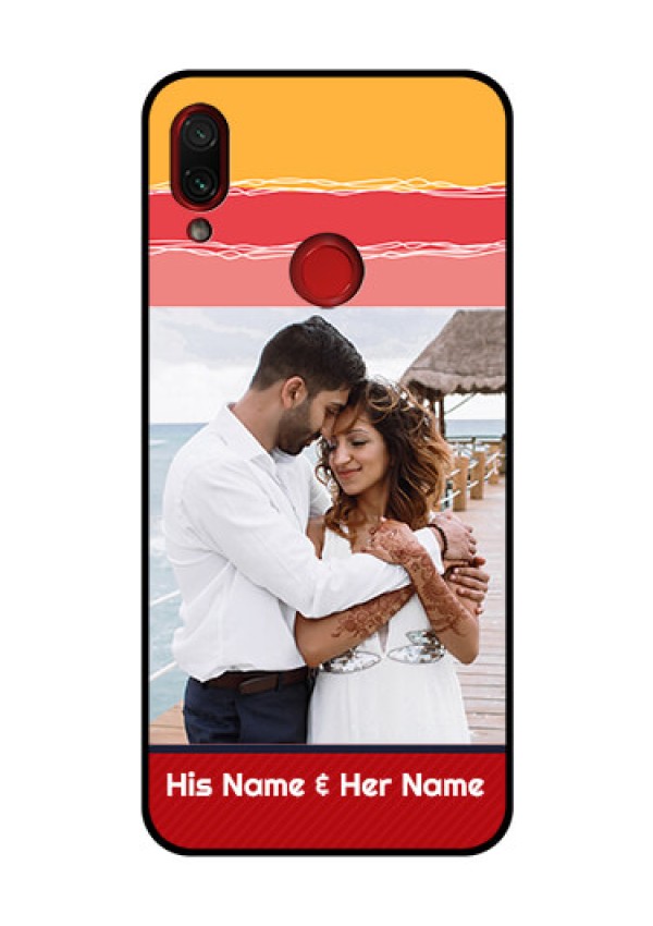Redmi Note 7 Pro Custom Glass Mobile Case  - Colorful Case Design