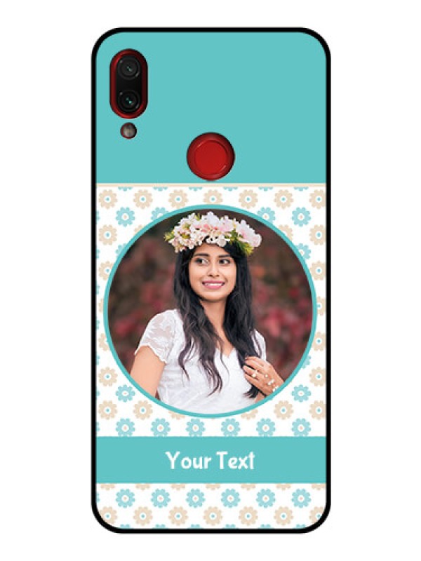 Custom Redmi Note 7 Pro Custom Glass Mobile Case  - Beautiful Flowers Design